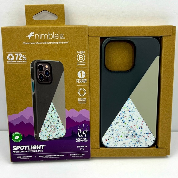 NIMBLE TECH FOR GOOD, iPhone 13 PRO PROTECTIVE CASE, BLACK AND WHITE COLORS - Picture 8 of 12